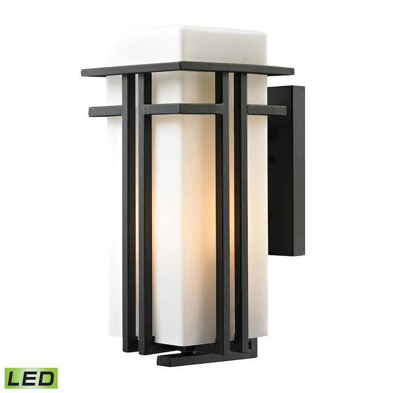 Croftwell 1-Light Outdoor Wall Lamp In Textured Matte Black - Includes Led BulbELK Lighting | Sconces | Modishstore | 45087/1-LED