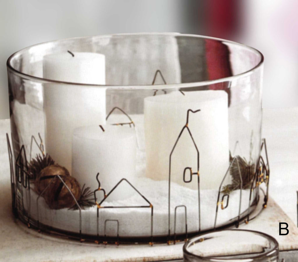 Roost Candlelit Village Hurricanes & Votive Holder-5