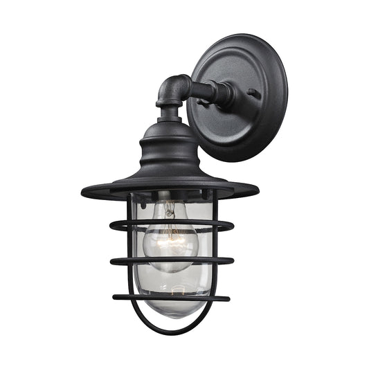 Vandon 1-Light Outdoor Wall Lamp in Textured Matte Black ELK Lighting | Wall Lamps | Modishstore