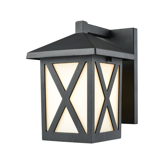 Lawton 1-Light Outdoor Wall Lamp in Matte Black ELK Lighting | Wall Lamps | Modishstore