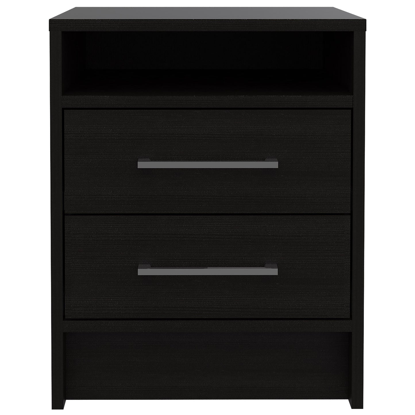 Light Grey Open Compartment Two Drawer Nightstand By Homeroots | Nightstands | Modishstore - 17