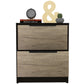 Black Open Compartment Two Drawer Nightstand By Homeroots | Nightstands | Modishstore - 6