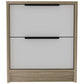 Mod Light Oak And White Two Drawer Nightstand By Homeroots | Nightstands | Modishstore - 5