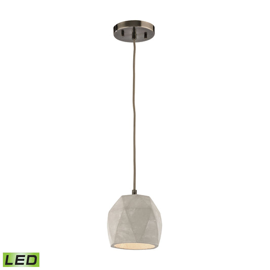 ELK Urban Form 1-Light Mini Pendant in Black Nickel with Natural Concrete Shade - Includes LED Bulb ELK Lighting 45330/1-LED | Pendant Lamps | Modishstore