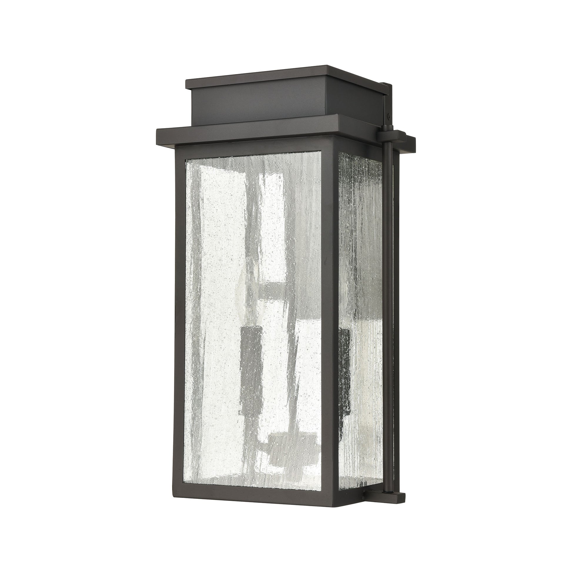 Braddock Outdoor Wall Lamps in Architectural Bronze with Seedy Glass Enclosure by ELK Lighting-5