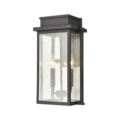 Braddock Outdoor Wall Lamps in Architectural Bronze with Seedy Glass Enclosure by ELK Lighting-2