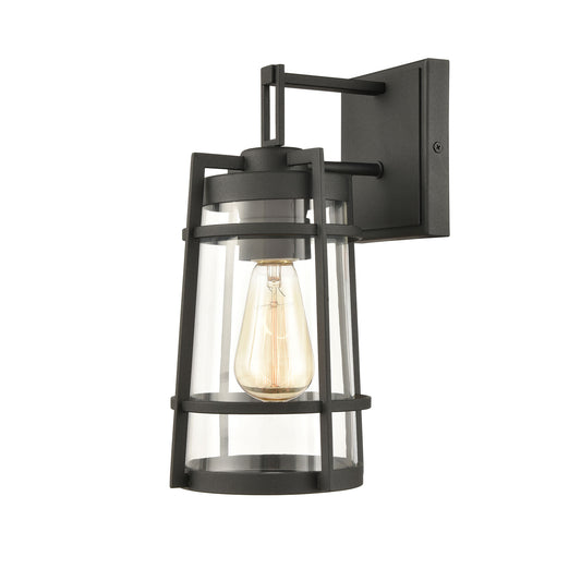 Crofton 1-Light Outdoor Wall Lamps in Charcoal with Clear Glass by ELK Lighting | Modishstore | Wall Lamps