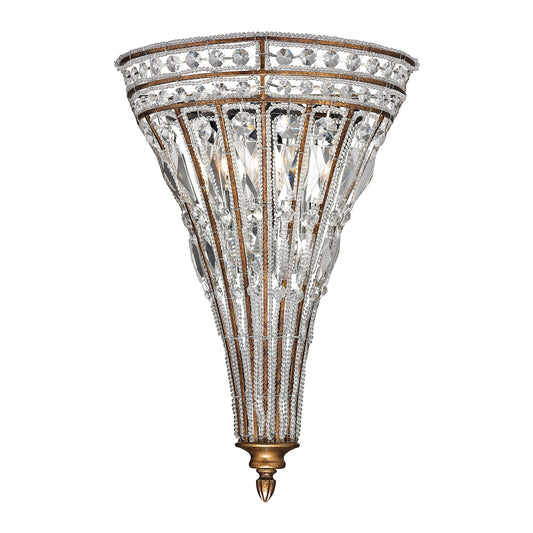 Empire 2-Light Sconce in Mocha with Crystal and Glass Beads ELK Lighting | Sconces | Modishstore