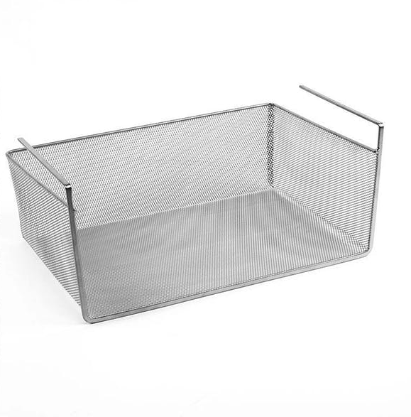 Undershelf Basket-Mesh-Lg-Silver Set of 6 by Texture Designideas | Bins, Baskets & Buckets | Modishstore