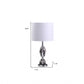 24" Silver Crystal Standard Table Lamp With White Shade By Homeroots | Table Lamps | Modishstore - 5