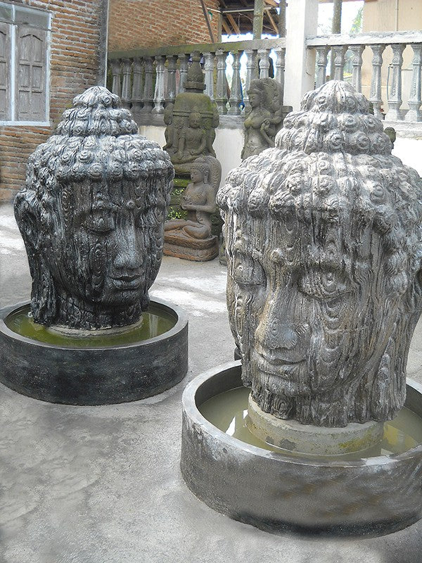 Giant Buddha Head Fountain By Garden Age Supply | Outdoor Decor | Modishstore