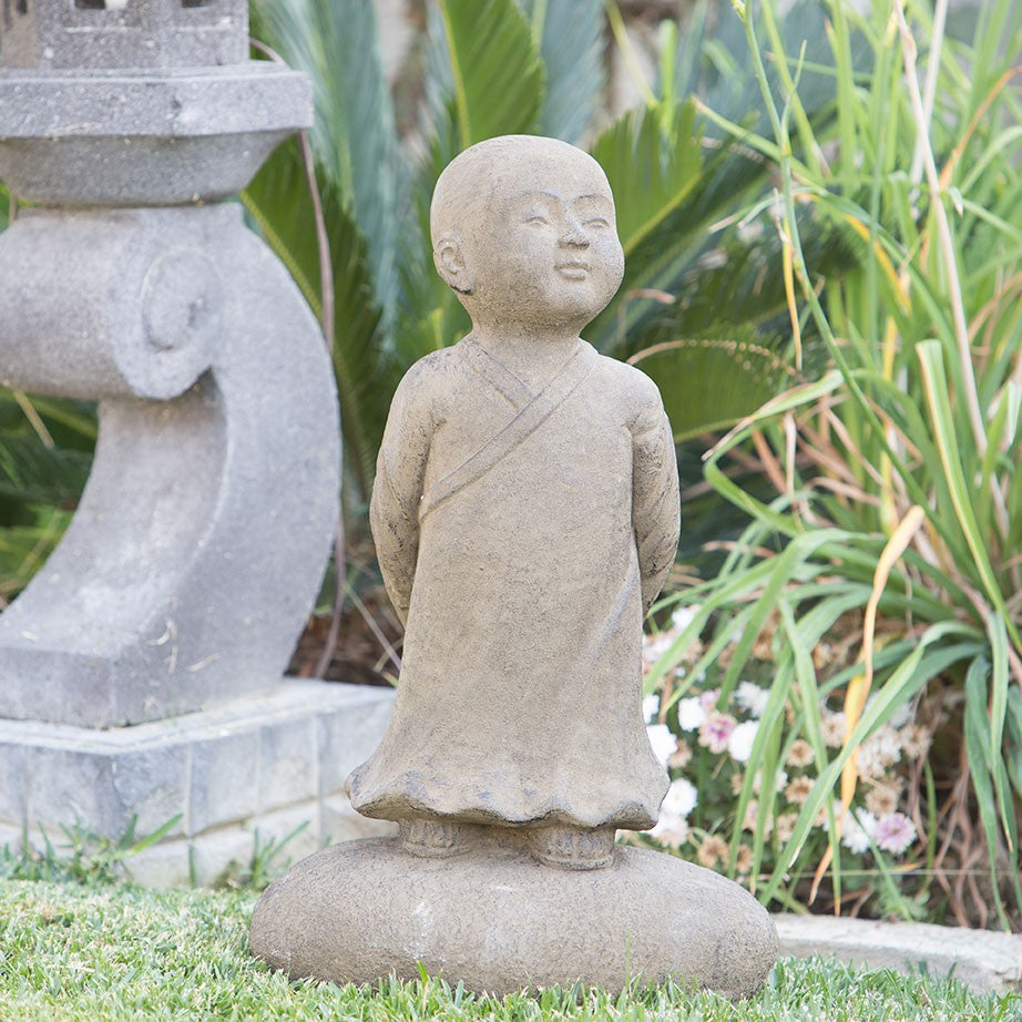 Garden Age Supply Walking Shaolin Monk Set Of 2 | Garden Sculptures & Statues | 46249 |  Modishstore 