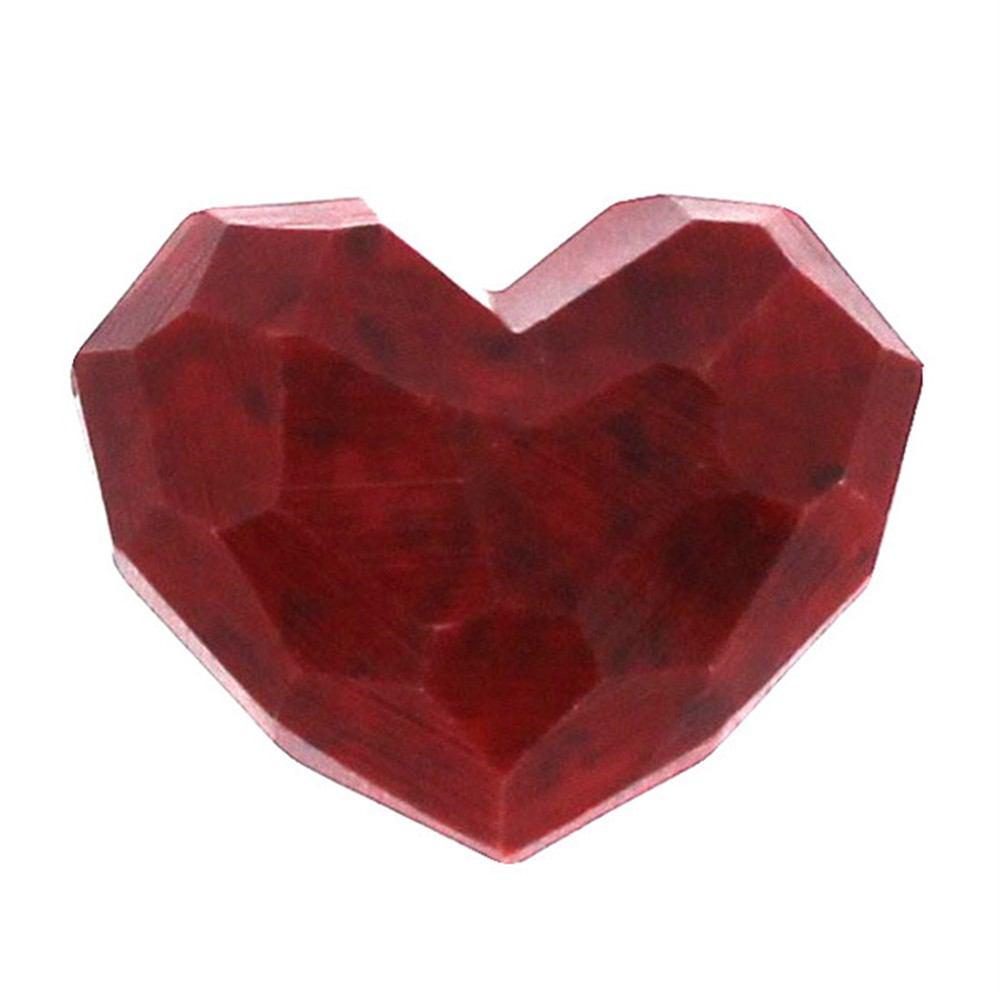 HomArt Faceted Soapstone Hearts - Red-6