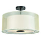 Ashland 16'' Wide 2-Light Semi Flush Mount - Matte Black By ELK |Ceiling Lamps |Modishstore 