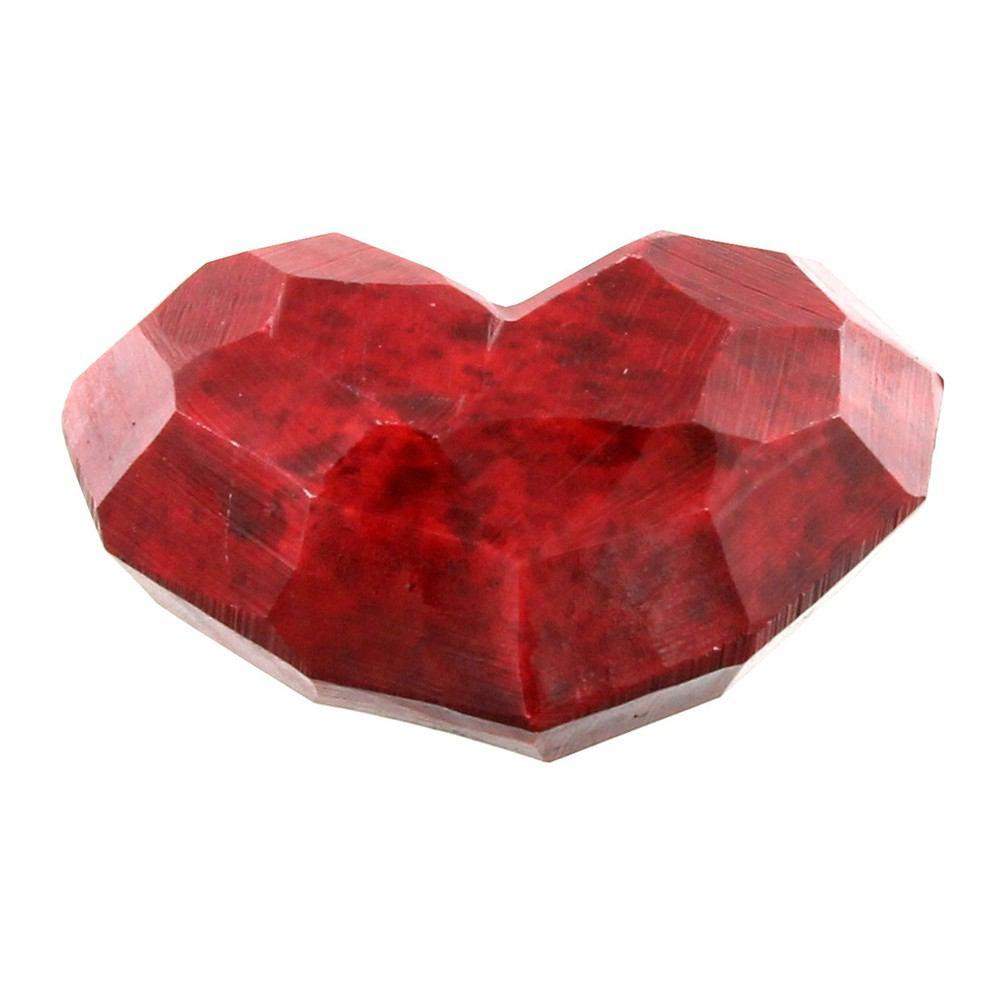 HomArt Faceted Soapstone Hearts - Red-8