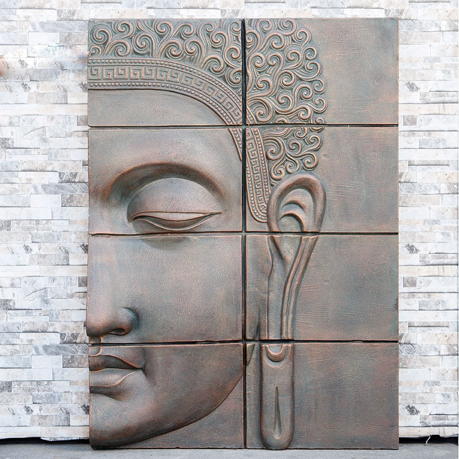 Relief Half Buddha Face Wall Decor By Garden Age Supply | Wall Decor | Modishstore-3