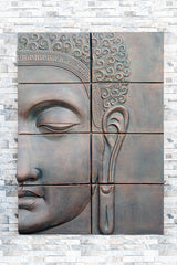 Relief Half Buddha Face Wall Decor By Garden Age Supply