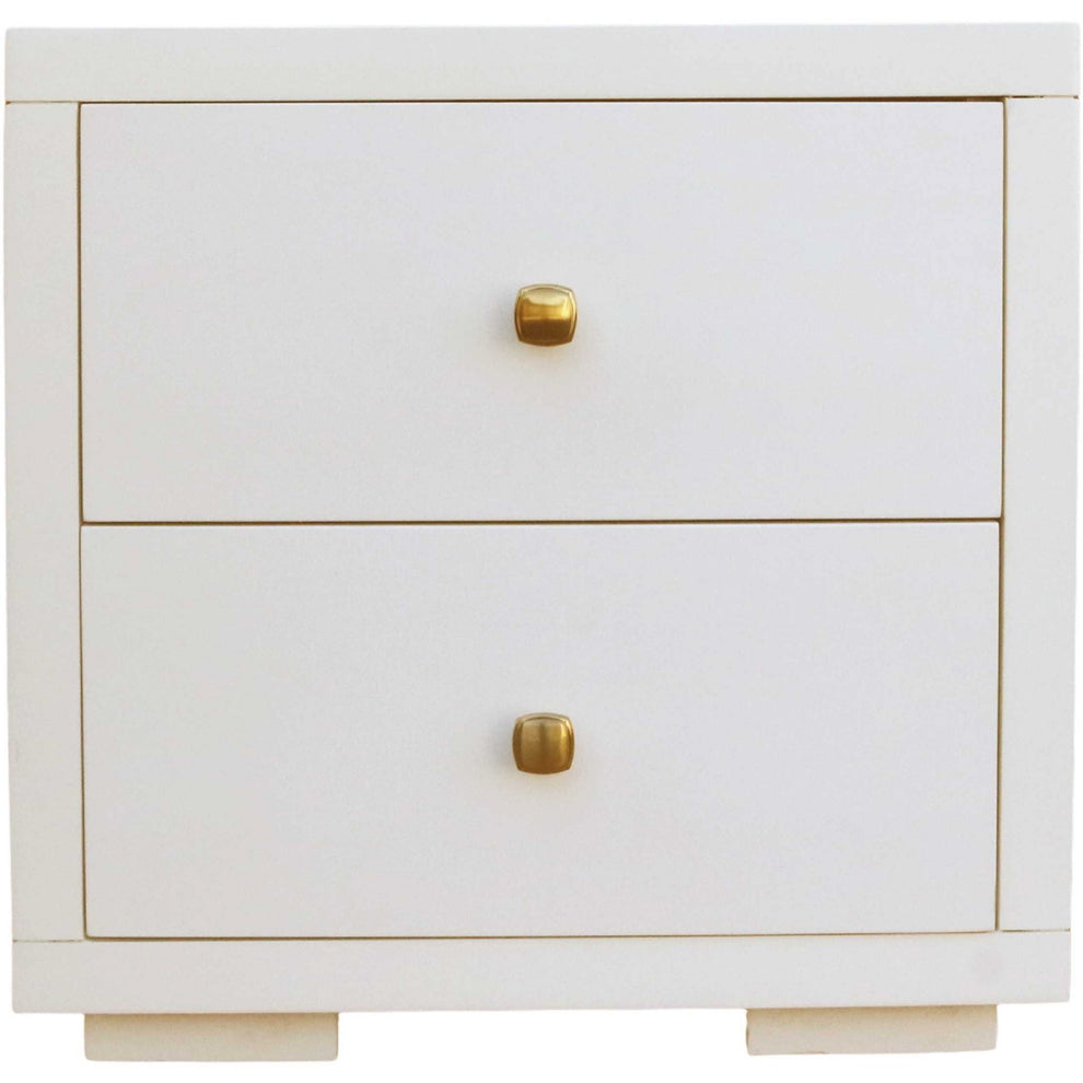 Moma White Wood Platform Queen Bed With Two Nightstands By Homeroots | Beds | Modishstore - 6