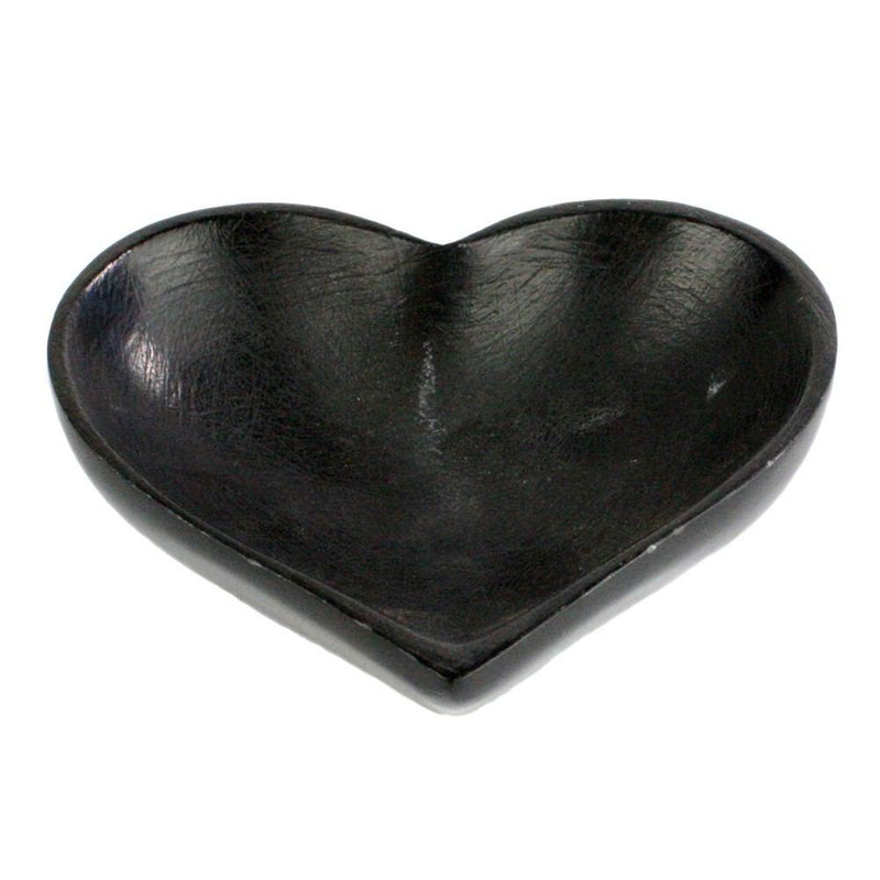 HomArt Soapstone Heart Bowl - Black - Small-3