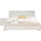 Moma White Wood Platform Full Bed With Nightstand By Homeroots | Beds | Modishstore