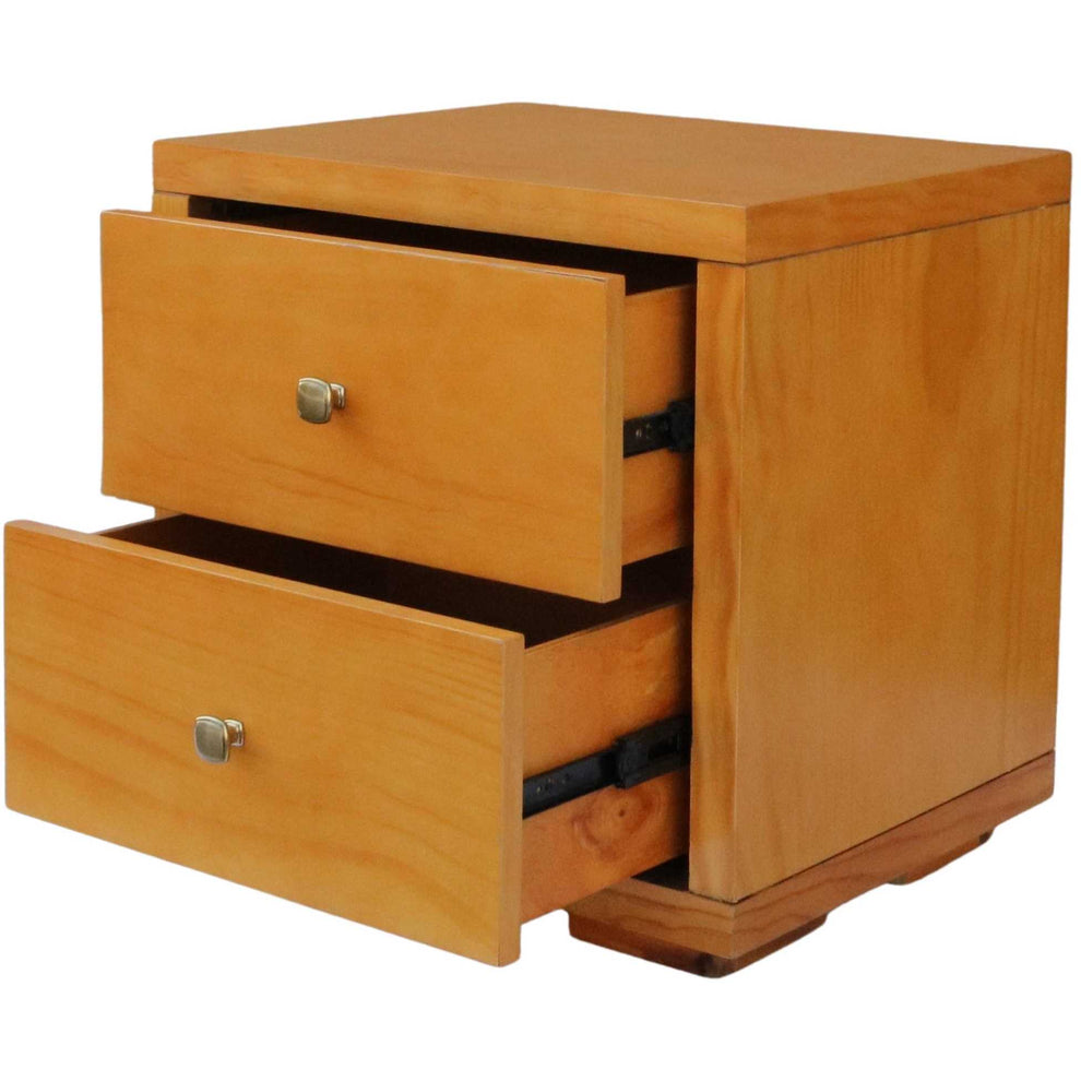 Moma Oak Wood Platform Full Bed With Nightstand By Homeroots | Beds | Modishstore - 8