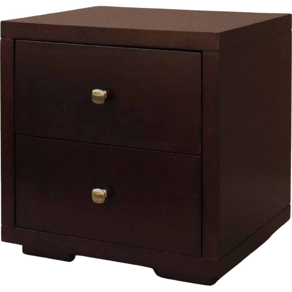 Moma Espresso Wood Platform Full Bed With Nightstand By Homeroots | Beds | Modishstore - 6