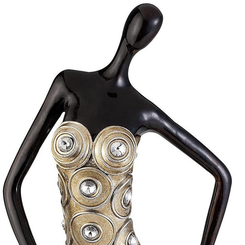 12" Silver With Gold Polyresin Horse Statue Sculpture By Homeroots | Animals & Pets | Modishstore - 8