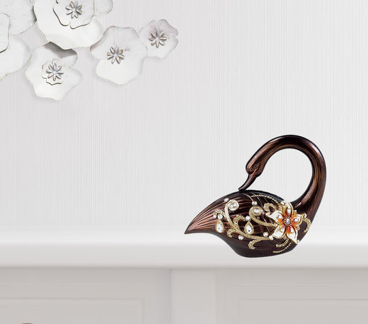 10" Bronze And Gold Polyresin Dove Statue Sculpture By Homeroots | Sculptures | Modishstore