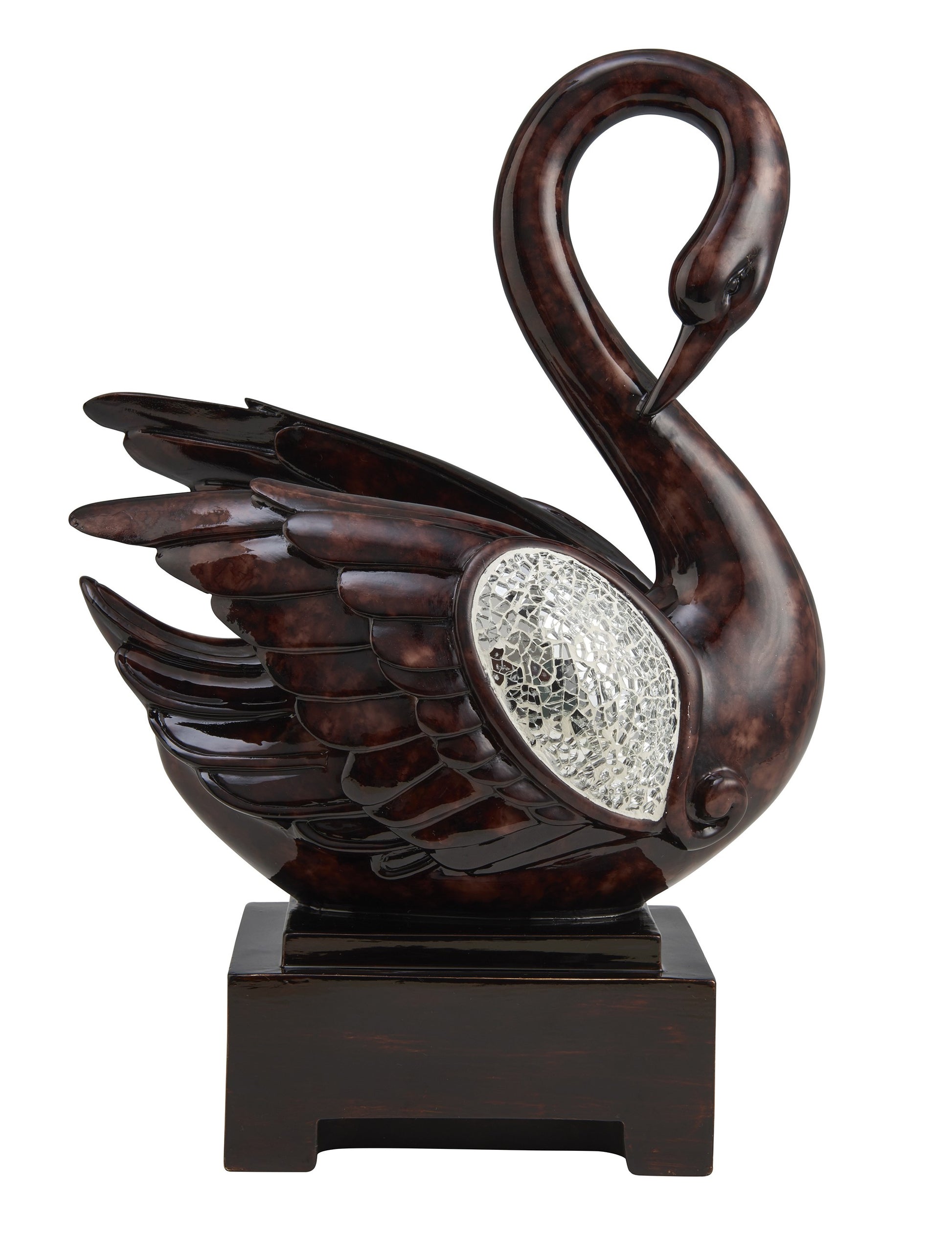 17" Marbleized Cherry Brown Dove Figurine Sculpture By Homeroots | Sculptures | Modishstore