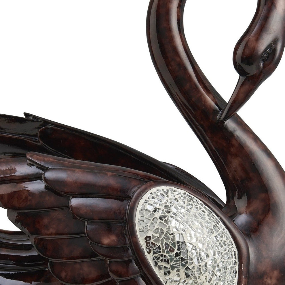 17" Marbleized Cherry Brown Dove Figurine Sculpture By Homeroots | Sculptures | Modishstore - 5
