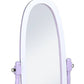 Pretty Pastel Blue and White Cheval Standing Oval Mirror By Homeroots | Mirrors | Modishstore - 7
