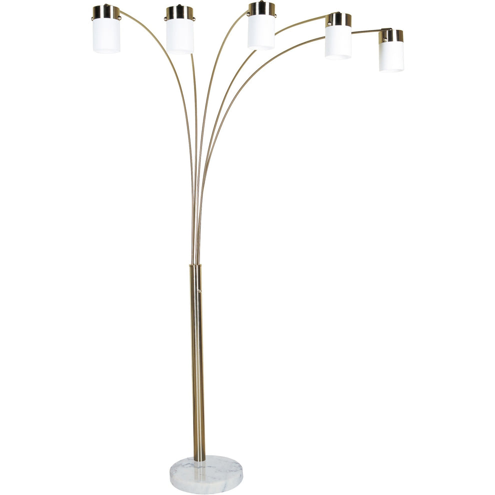 Five Light Gold Metal Floor Lamp By Homeroots | Floor Lamps | Modishstore - 2