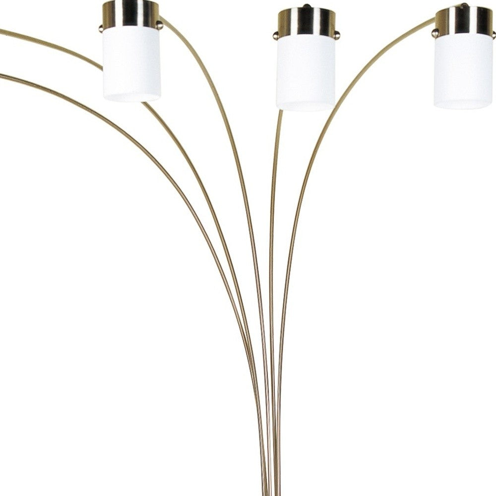Five Light Gold Metal Floor Lamp By Homeroots | Floor Lamps | Modishstore - 3