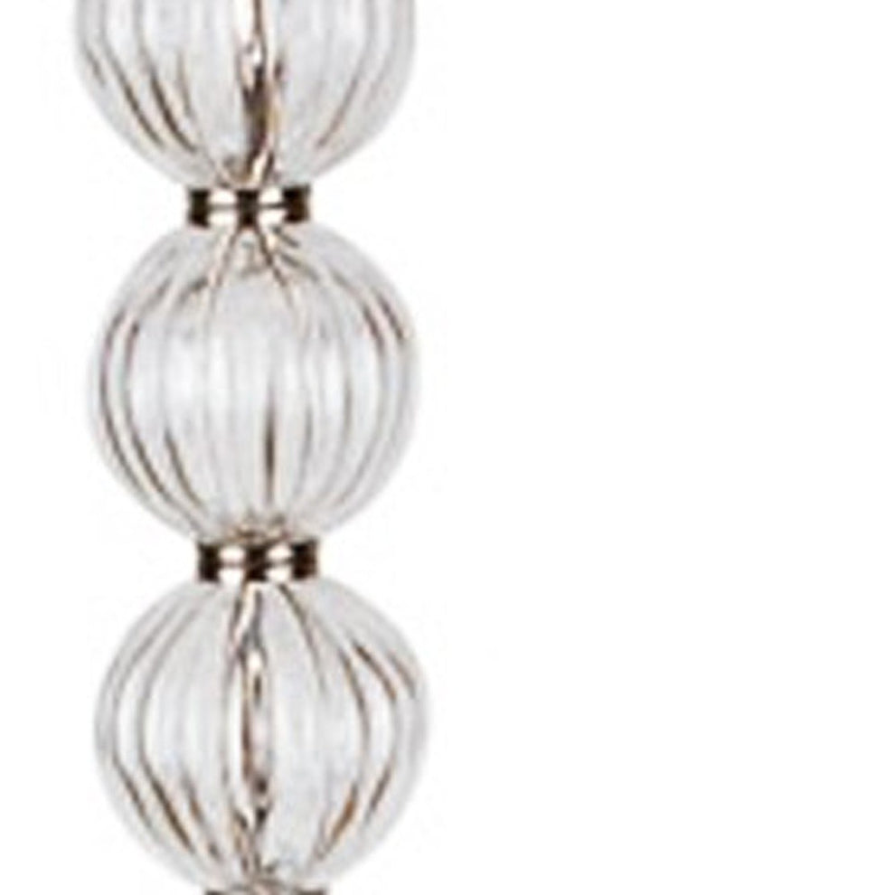 63" Nickel Traditional Shaped Floor Lamp With White Empire Shade By Homeroots | Floor Lamps | Modishstore - 5