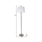 63" Nickel Traditional Shaped Floor Lamp With White Empire Shade By Homeroots | Floor Lamps | Modishstore - 5