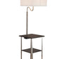 58" Steel Tray Table Floor Lamp With White Square Shade By Homeroots | Floor Lamps | Modishstore - 2
