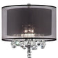 Contempo Silver Floor Lamp with Black Shade and Crystal Accents By Homeroots | Floor Lamps | Modishstore - 5