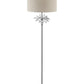 Silver Chrome Tall Floor Lamp with Starburst Crystals By Homeroots | Floor Lamps | Modishstore