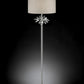 Silver Chrome Tall Floor Lamp with Starburst Crystals By Homeroots | Floor Lamps | Modishstore - 2