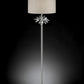 Silver Chrome Tall Floor Lamp with Starburst Crystals By Homeroots | Floor Lamps | Modishstore