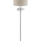 Silver Chrome Tall Floor Lamp with Starburst Crystals By Homeroots | Floor Lamps | Modishstore - 4