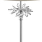 Silver Chrome Tall Floor Lamp with Starburst Crystals By Homeroots | Floor Lamps | Modishstore - 5