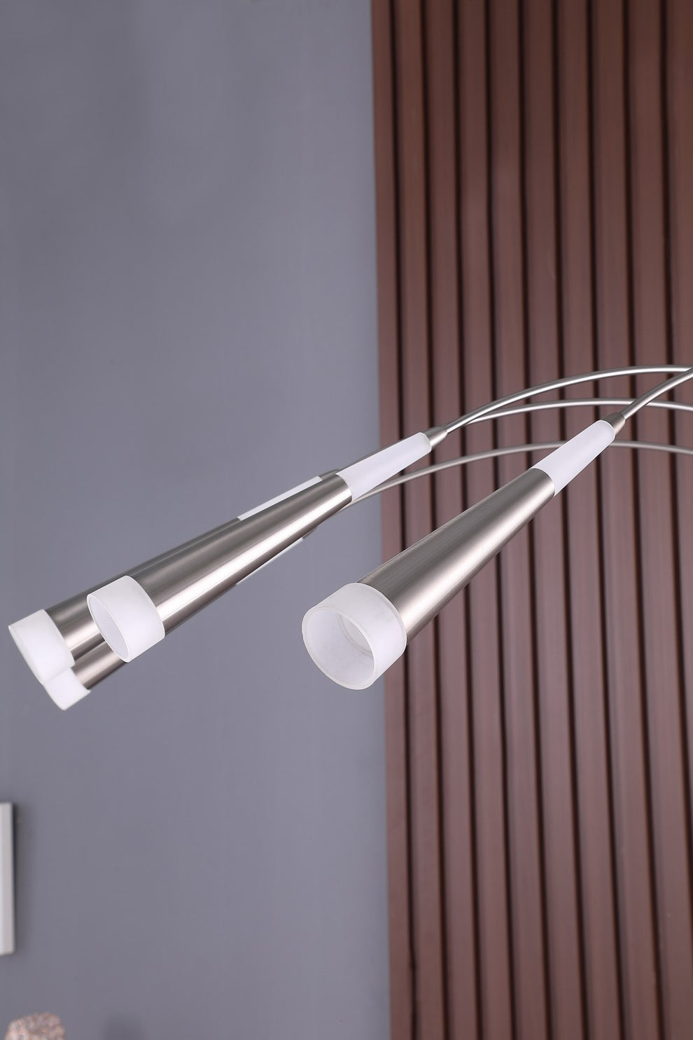 72" Nickel Four Lights LED Arc Floor Lamp By Homeroots | Floor Lamps | Modishstore - 5