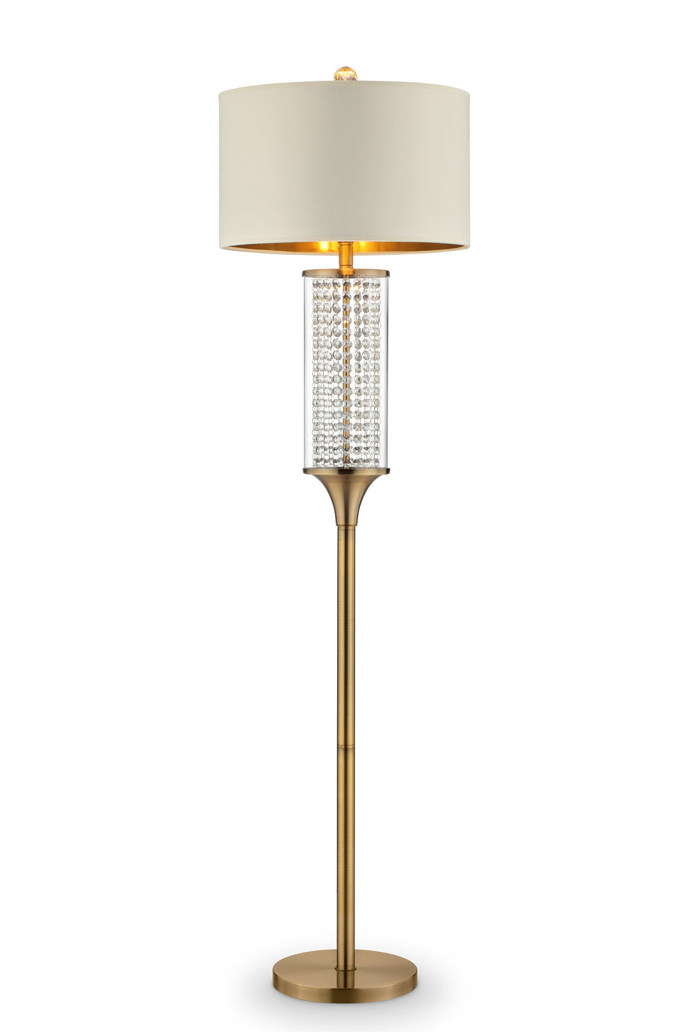 Gold Crystal Floor Lamp By Homeroots | Floor Lamps | Modishstore - 2