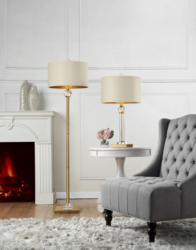 Gold Crystal Accent Floor Lamp By Homeroots | Floor Lamps | Modishstore