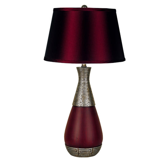 Contemporary Maroon Table Lamp By Homeroots | Table Lamps | Modishstore