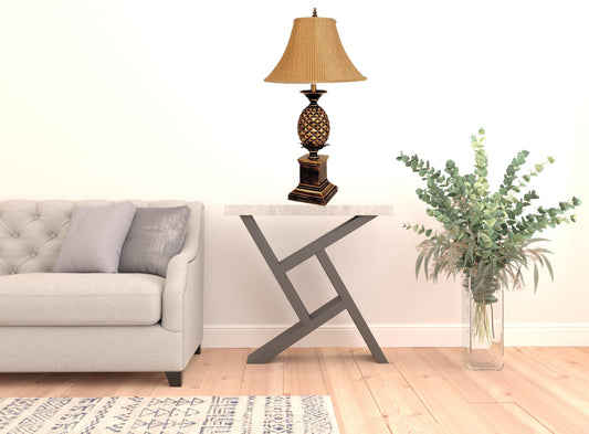 32" Gold Metal Pineapple Table Lamp With Gold Classic Empire Shade By Homeroots | Table Lamps | Modishstore