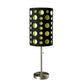 33" Silver Metal Mod Table Lamp With Black And Green Drum Shade By Homeroots | Table Lamps | Modishstore - 2