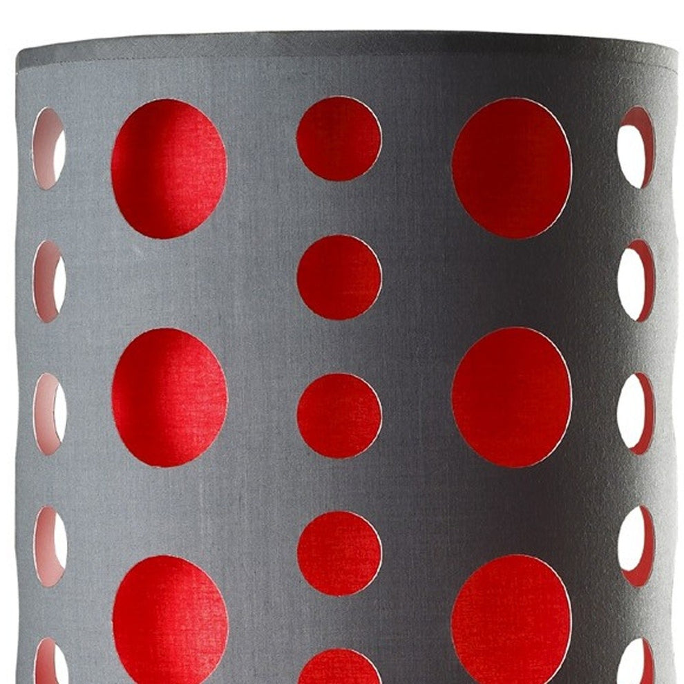33" Silver Metal Mod Table Lamp With Black And Green Drum Shade By Homeroots | Table Lamps | Modishstore - 27