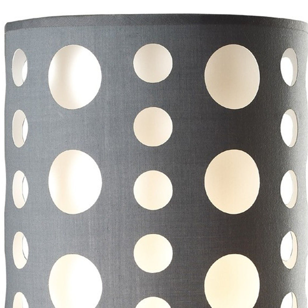 33" Silver Metal Mod Table Lamp With Black And Green Drum Shade By Homeroots | Table Lamps | Modishstore - 33